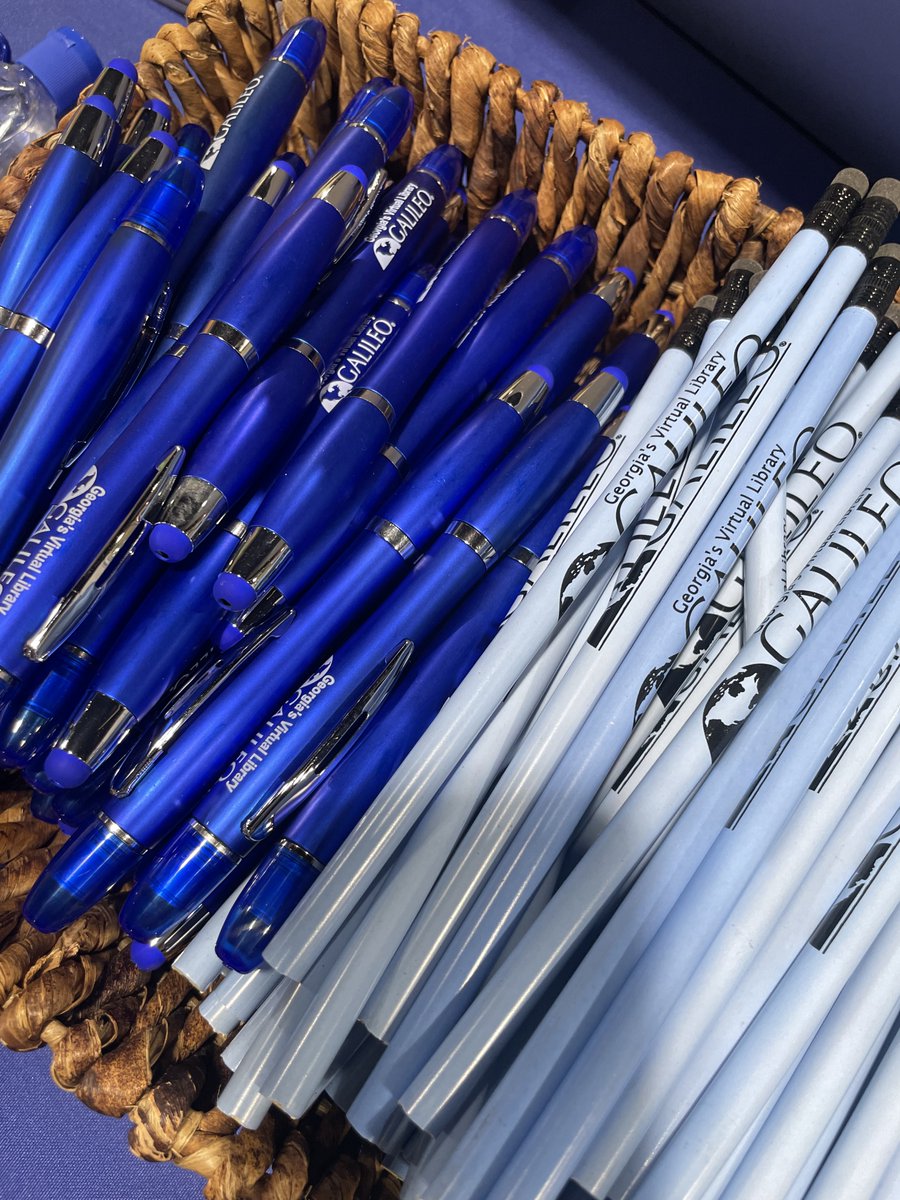 Hey, Georgia media specialists! We're at the @glma Summer Institute. Stop by our table for items to use in your media center &amp; to register for our free GALILEO conference happening virtually next week. #GLMASI24