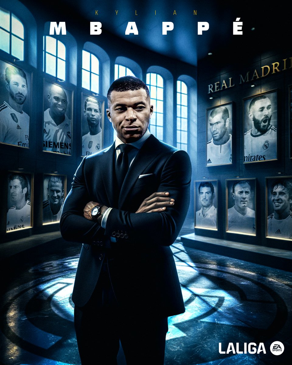 ✨🤍Historia que tú hiciste…
¡𝐇𝐢𝐬𝐭𝐨𝐫𝐢𝐚 𝐩𝐨𝐫 𝐡𝐚𝐜𝐞𝐫!
 
<a href="/KMbappe/">Kylian Mbappé</a> x <a href="/realmadrid/">Real Madrid C.F.</a>
 
#LALIGAEASPORTS | #WelcomeMbappé