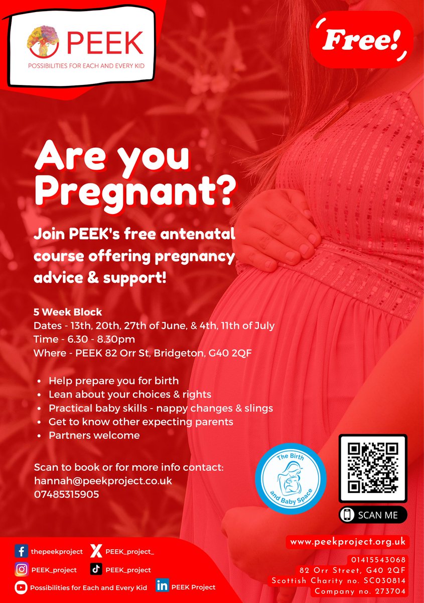 🤰 Our free classes cover a range of topics including:
- Stages of labour
- Postnatal body care
- Early weeks with a new-born
- Practical baby care such as nappies, bathing, swaddling, temperature regulation, safe sleep, and SIDS risk
Join now: forms.office.com/e/y64ucnpH04