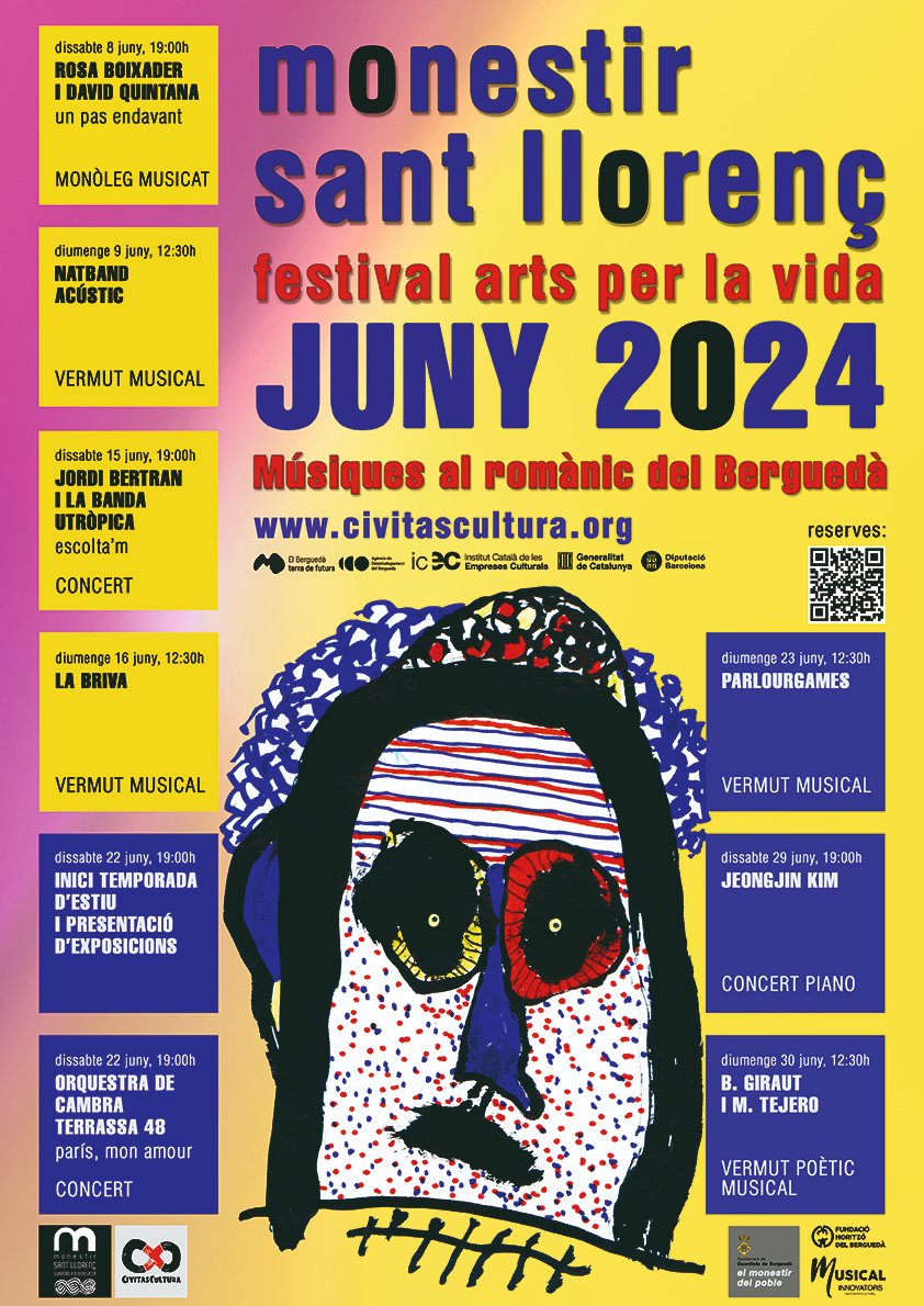 CivitasCultura's tweet image. Activitats al Monestir Sant Llorenç – Juny 2024.
Festival Arts per la Vida.
Reserves d’activitats: ticketara.com/b/civitas-cult…
civitascultura.org
#elbergueda #programacio #juny #guardiola #bergueda #concerts #livemusic #raconsdepatrimoni #patrimonicultural #santllorenç #civitas