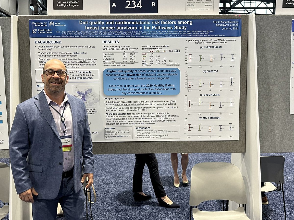 Isaac Ergas (@ijergas) on Twitter photo Poster session starting right now! Come on by poster no. 234 to discuss our findings on diet quality and cardiometabolic risk factors in Kaiser Permanente women with breast cancer #ASCO #ASCO24 <a href="/KPCancerRsrch/">KP Division of Research Cancer Section</a> <a href="/KPDOR/">Kaiser Permanente Research NorCal</a> Poster session starting right now! Come on by poster no. 234 to discuss our findings on diet quality and cardiometabolic risk factors in Kaiser Permanente women with breast cancer #ASCO #ASCO24 <a href="/KPCancerRsrch/">KP Division of Research Cancer Section</a> <a href="/KPDOR/">Kaiser Permanente Research NorCal</a>