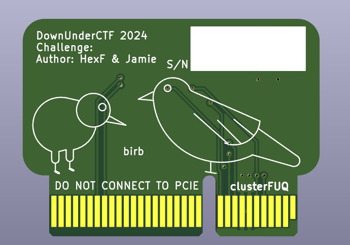 HexF_me's tweet photo. Some of the PCBs for @DownUnderCTF's hardware category this year! https://t.co/tIpEvTsoS9
