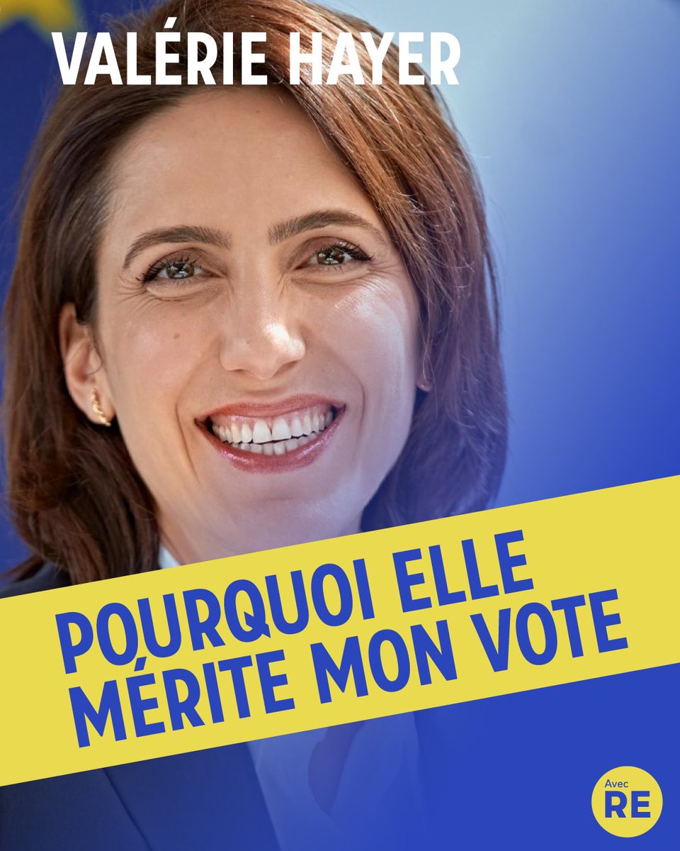 AvecRenaissance's tweet photo. 🇪🇺Pourquoi voter pour la liste de Valerie Hayer Besoin d’Europe ? Et puis, qui est-elle ? Avant de vous décider, vous avez le droit de savoir qui elle.

On vous en dit plus 👇 https://t.co/AUQQSwK0aA