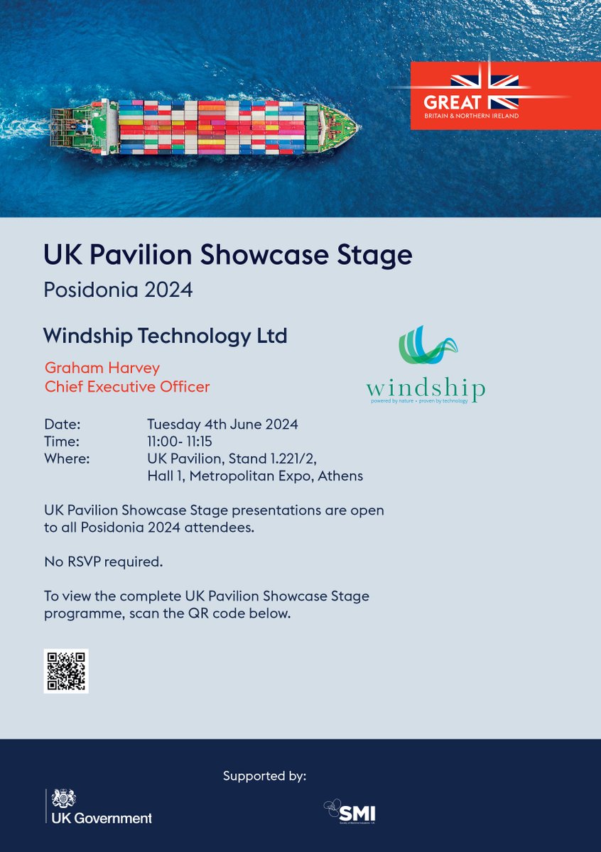 Meet us at #Posidonia2024 this week, 3-7 June - at the Metropolitan Expo in Athens. Find us on stand 1.221. 

Our CEO, Graham Harvey, will be speaking on the Showcase Stage tomorrow, Tuesday 4th June, at 11am.

We look forward to seeing you there.

#POS24 #ShippingIndustry