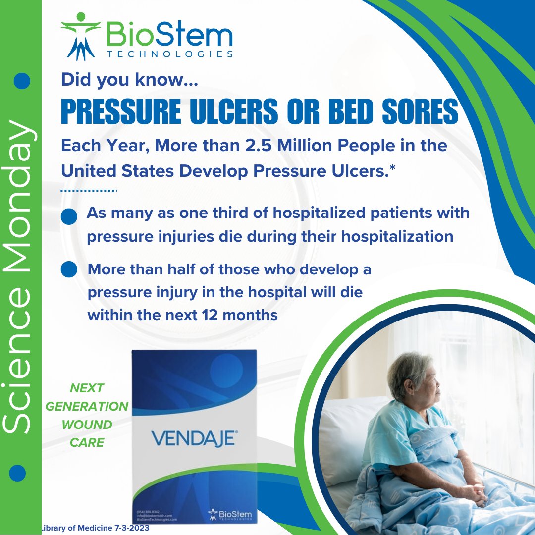 BSEM_Tech's tweet photo. Pressure ulcers, also known as bedsores, are a significant concern in long-term care settings. VENDAJE's innovative DHAM allograft introduces a pivotal advancement in the support for treatment and management. $BSEM #pressureulcer #woundcare #biostem #VANDAJE #BIORETAIN https://t.co/67zCMfLoS2