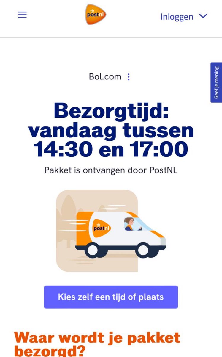 RobBroerse's tweet photo. ⁦@PostNL⁩ moeilijk hè een pakketje op de afgesproken datum te bezorgen!! 
Bezorger weet van geen pakketje maar weet wel te melden dan hij 13 stops miste vanmorgen. Gaat te vaak mis de laatste tijd. Misschien moet ⁦@bol_com⁩ toch eens een andere vervoerder gaan kiezen. https://t.co/SSVHK2a5Lc