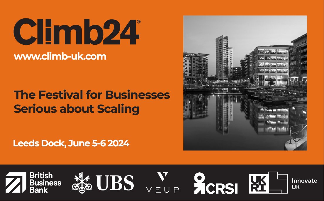 Entrepreneurs! Don't miss this week's <a href="/Climb_UK/">Climb UK</a> in Leeds where <a href="/hazelsavage/">Hazel Savage</a> will be speaking on differentiating as an AI founder. Not to be missed!

🗓️ Wednesday 5 June, 17:10
📍 Elevate Stage, Leeds Dock

climb24.co.uk