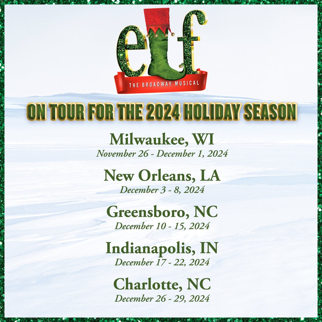 We cannot wait to spread Christmas cheer across the country! See all of our upcoming tour dates at elfthemusicaltour.com/#tour #ElfonTour