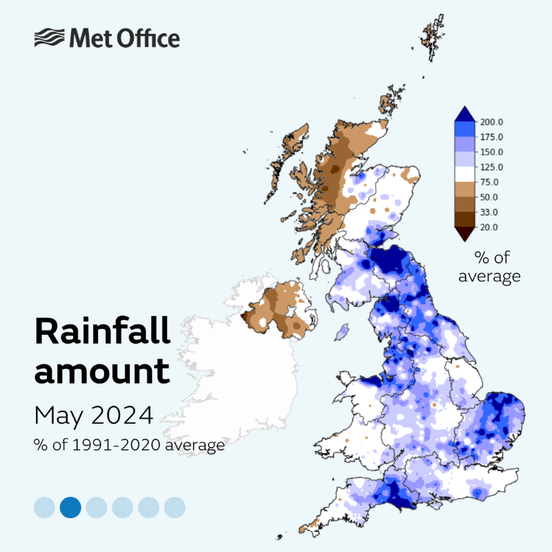 metoffice's tweet photo. While it may not have felt like it for many, with sunshine in short supply, provisional figures show May and spring were the warmest on record for the UK. 

Get the full details, including how warm nights influenced the figures 👇
