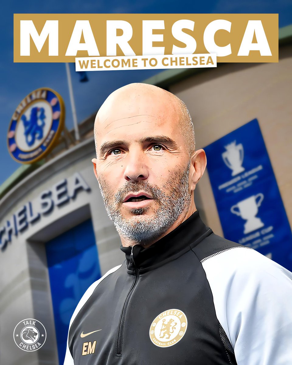talkchelsea's tweet photo. OFFICIAL: Enzo Maresca is the new Chelsea head coach ✅🔵 https://t.co/1wvCEmpXUc