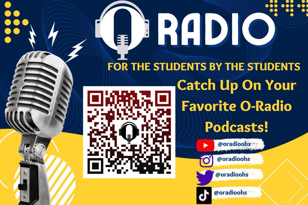 MrsC_media's tweet photo. Are you looking for a great podcast to listen to? Catch up on some of your favorite @ORadioOHS shows of 2024! #Opride #OHS #Oradio #forthesudentsbythestudents @OHSPride @OUFSD_Arts @Mary_FoxAlter @mariaAmeyer03 https://t.co/TBYih09xBM