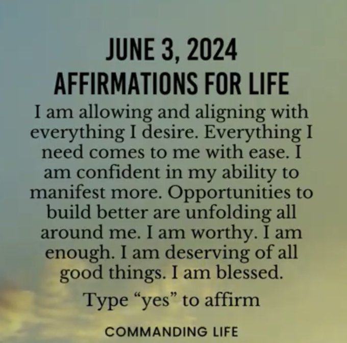 Monday manifestations 🙌 from Commanding Life https://t.co/QQy5DsBhAe<a href="/tag/nikkinova"class="tags"><span>#nikkinova</span></a>