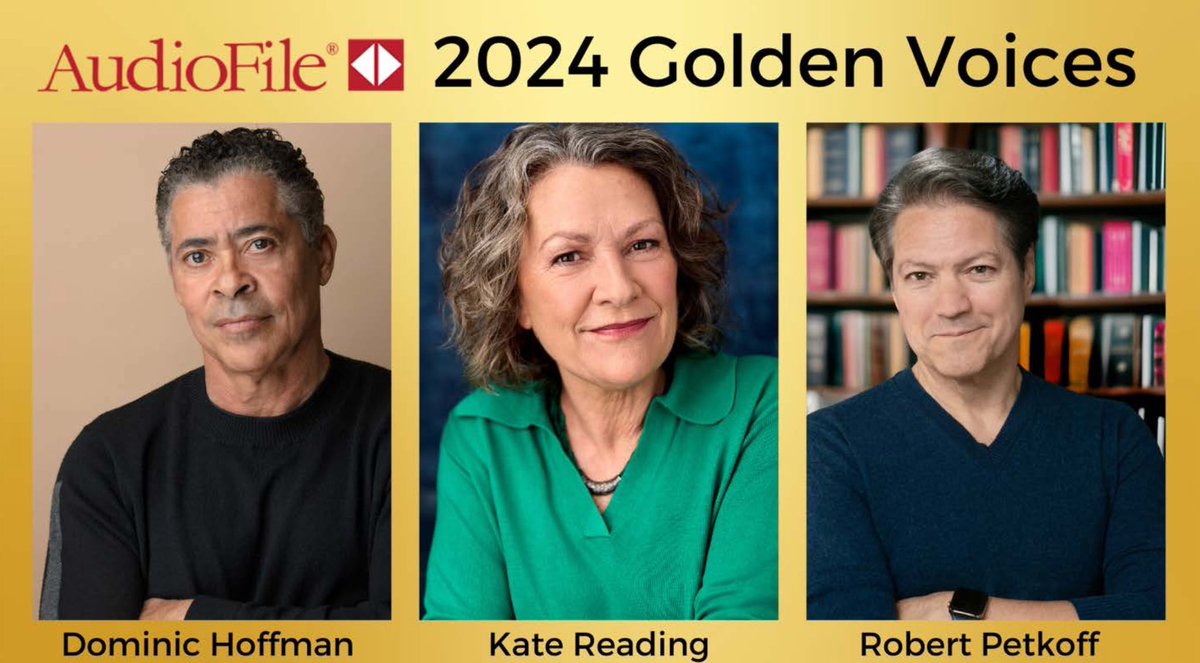 Kate Reading (@katereadingvo) on Twitter photo Thank you, <a href="/AudioFileMag/">AudioFile Magazine</a> for this #GoldenVoice honor!!
Congratulations to my colleagues Dominic Hoffman and Robert Petkoff! Thank you, <a href="/AudioFileMag/">AudioFile Magazine</a> for this #GoldenVoice honor!!
Congratulations to my colleagues Dominic Hoffman and Robert Petkoff!