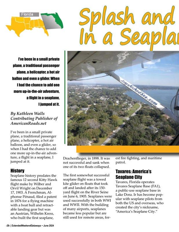 What a great adventure.buff.ly/3Vr9ur9  #extendedwkdgetaways #LakeCountyFL #Seaplane #TavaresFL <a href="/IFWTWA/">IFWTWA</a>