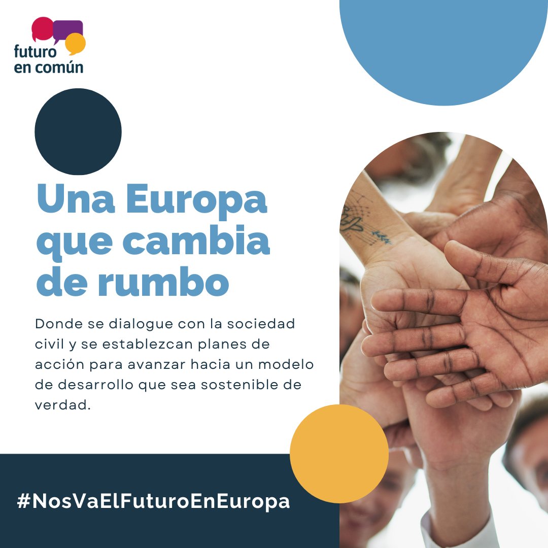 Según el Comité Científico Independiente de la ONU, necesitamos planes de acción integrales y diálogo entre la UE y la sociedad civil 🤝 

Es fundamental para una Europa justa y sostenible.

#NosVaElFuturoEnEuropa 🇪🇺 #NosVaElFuturoEnEllo
 <a href="/FuturoEnComun/">FuturoEnComun</a>  

tinyurl.com/3yukmpkm