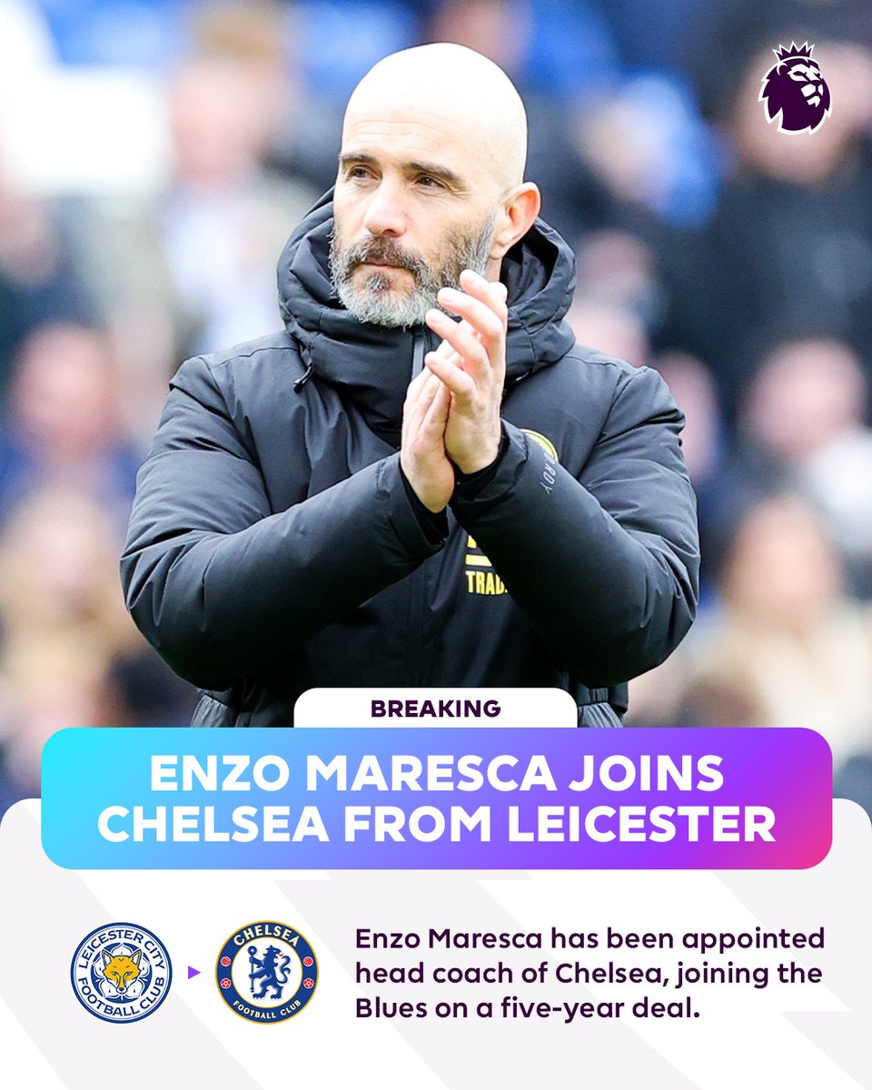 premierleague's tweet photo. Enzo Maresca has put pen to paper on a deal with @ChelseaFC 🔵 https://t.co/BwEY4Pd3Se