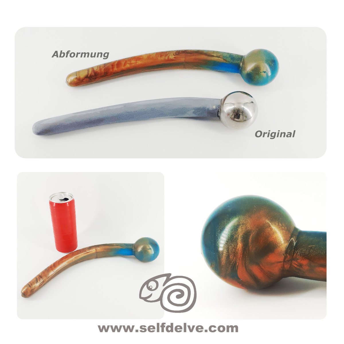 _SelfDelve_'s tweet photo. Aus der selbst gestalteten Vorlage unserer Kundin entstand diese weiche Kopie aus Silikon - wie gewünscht in Metalleffekt Bronze und türkis. 💯
#individuell #einzigartig #abformung #marmor #designertoy https://t.co/OKe1pjxGe6