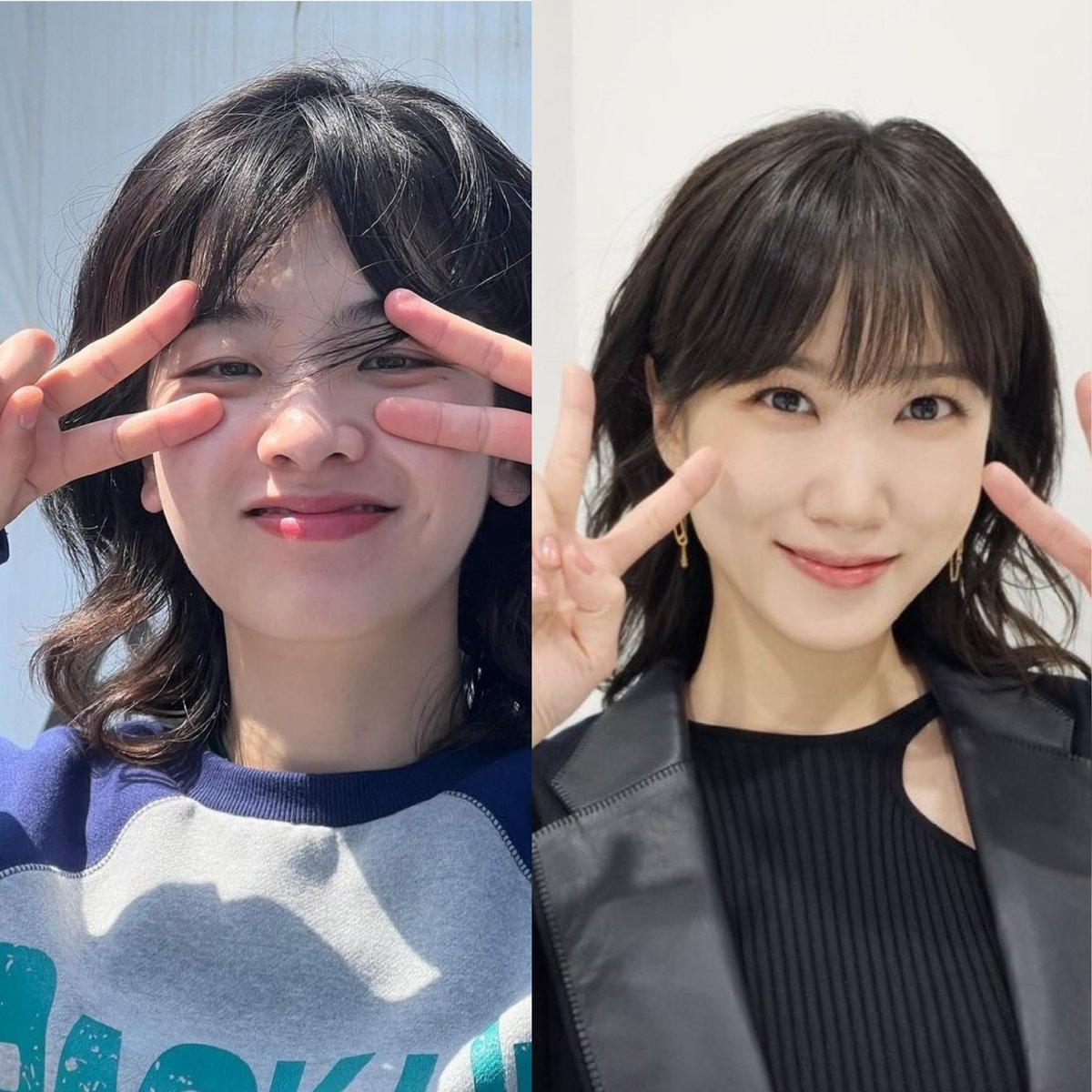 When i saw #ParkEunBin haircut i see Lee Joo-Young🤭😅 they looked alike now🤭🤭
Friendship goal😊😊
#박은빈