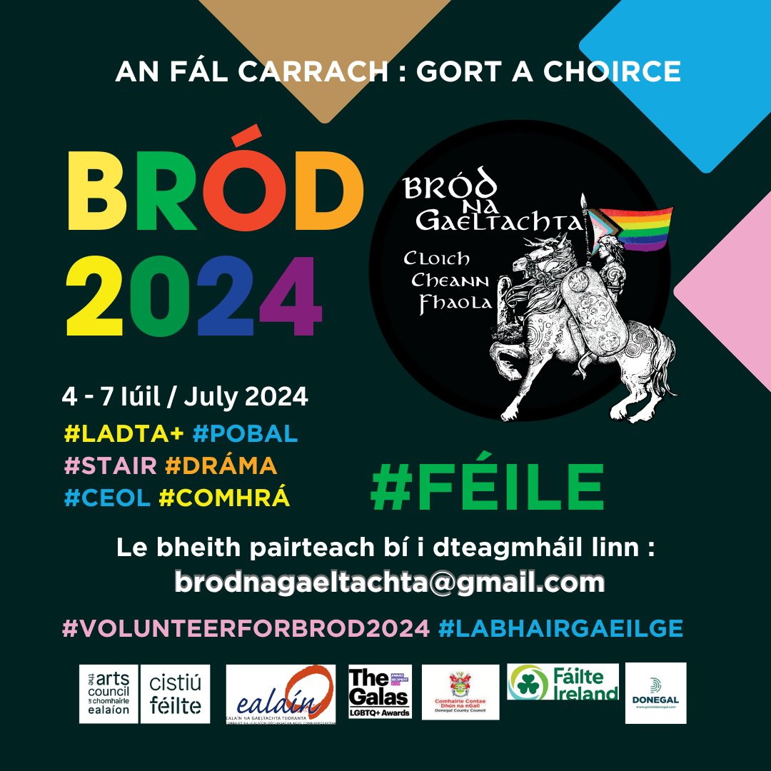 Tá muid ag fostú GRIANGHRAFADÓIR do Fhéile BnaG, 4-7ú Iúil / July 2024! 🏳️‍⚧️🏳️‍🌈📷📷Cur scairt orainn roimhe an 7/6 má tá suim agat : We're hiring a Photographer 📷 for BnaG, July 4th-7th, 2024! Get in touch by 7th June! Join us for a unique Gaeltacht pride experience!🏳️‍⚧️🏳️‍🌈