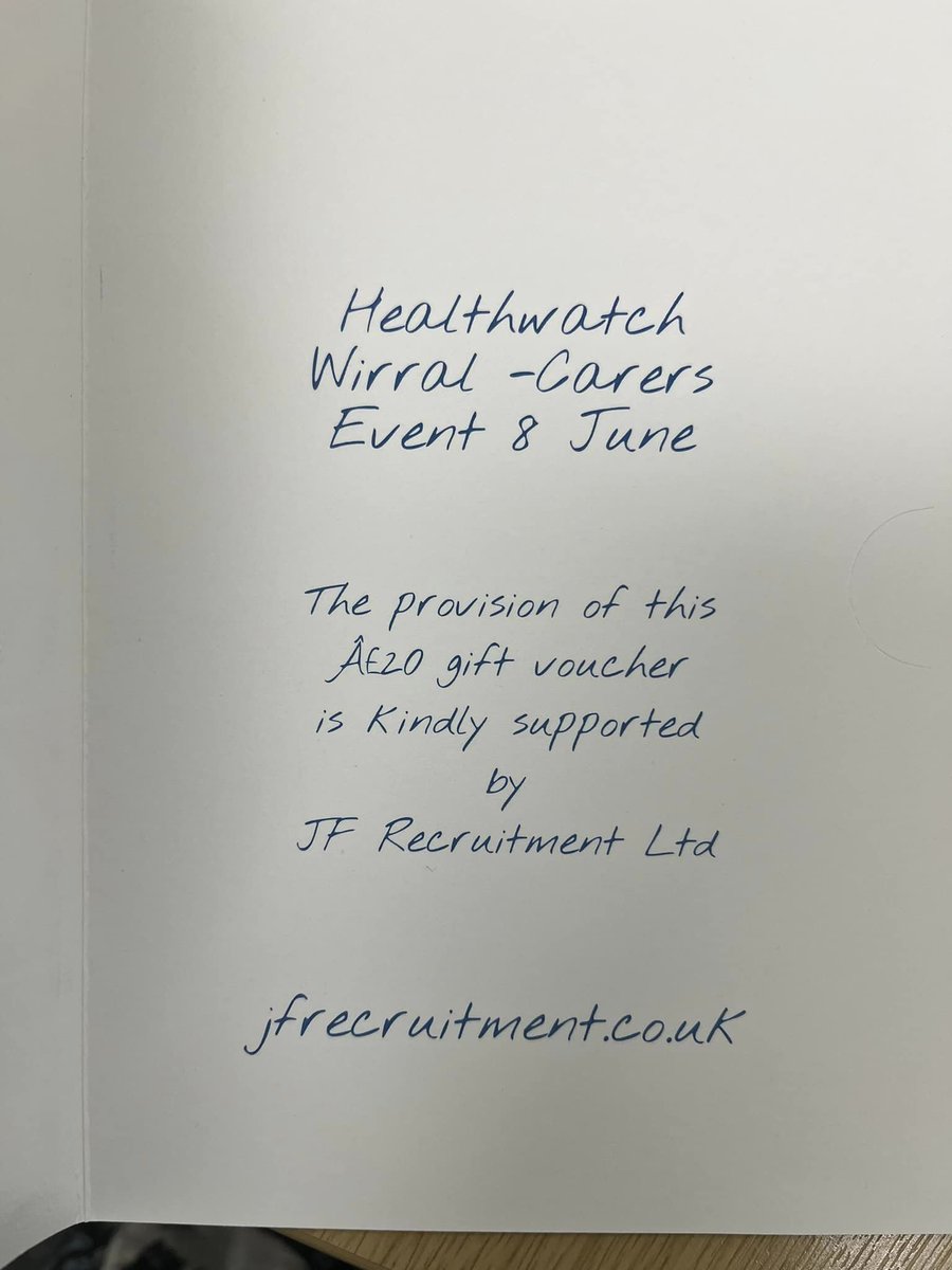Thanks to <a href="/JoanneFinnerty/">Jo Finnerty Recruit</a> for their kind donation and commitment to the Wirral Carers Event.

We look forward to seeing you there!

⭐️Saturday 8th June
⭐️TIME: 11am - 3pm

LOCATION: WUTH Education Centre, Arrowe Park Hospital, Birkenhead, Wirral, CH49 5PE
(Free Parking)