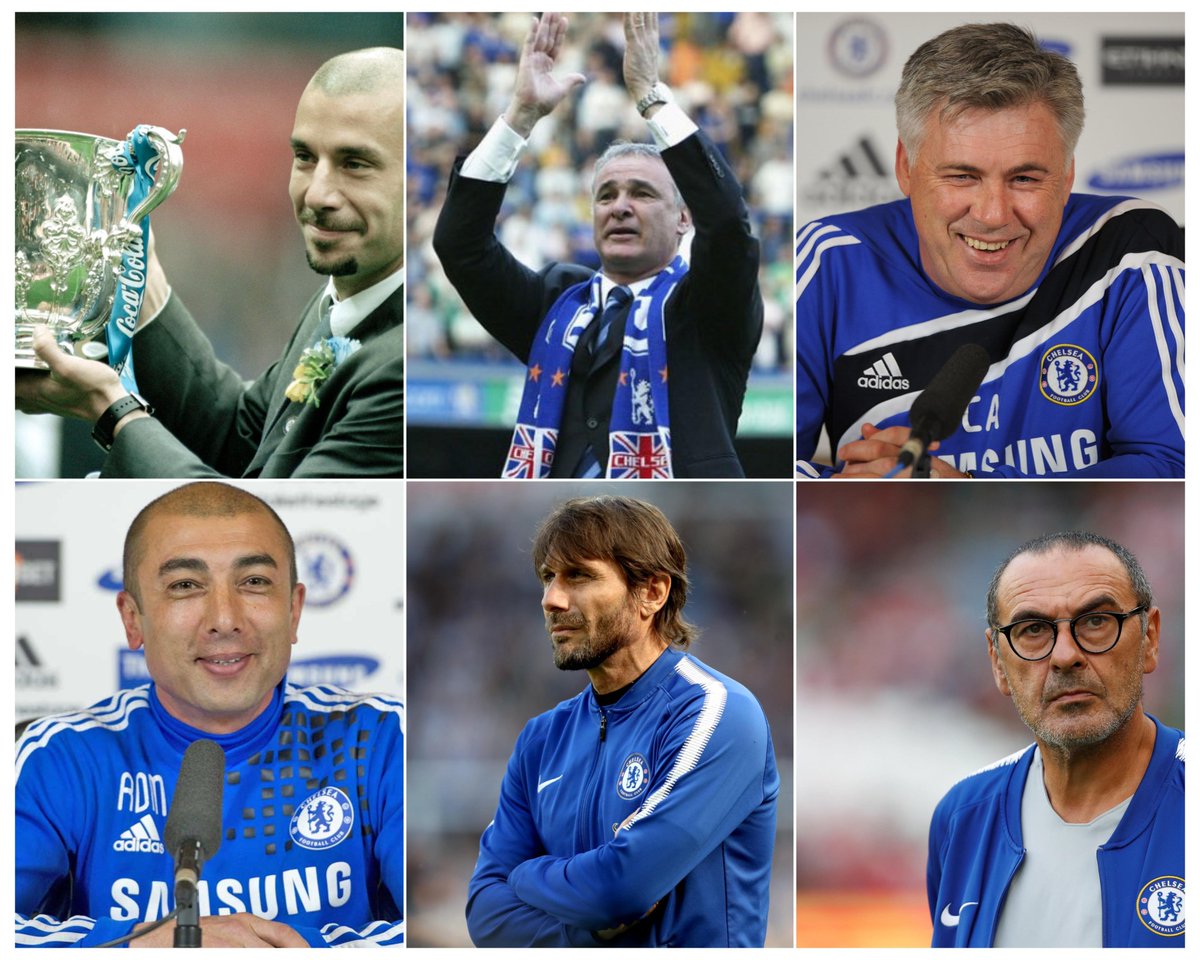 ChelseaChadder's tweet photo. #WelcomeEnzo
5 of the 6 Italian managers #Chelsea have had won at least 1 trophy! #ForzaCFC #cfcHeritage https://t.co/YdxHZX4LgA