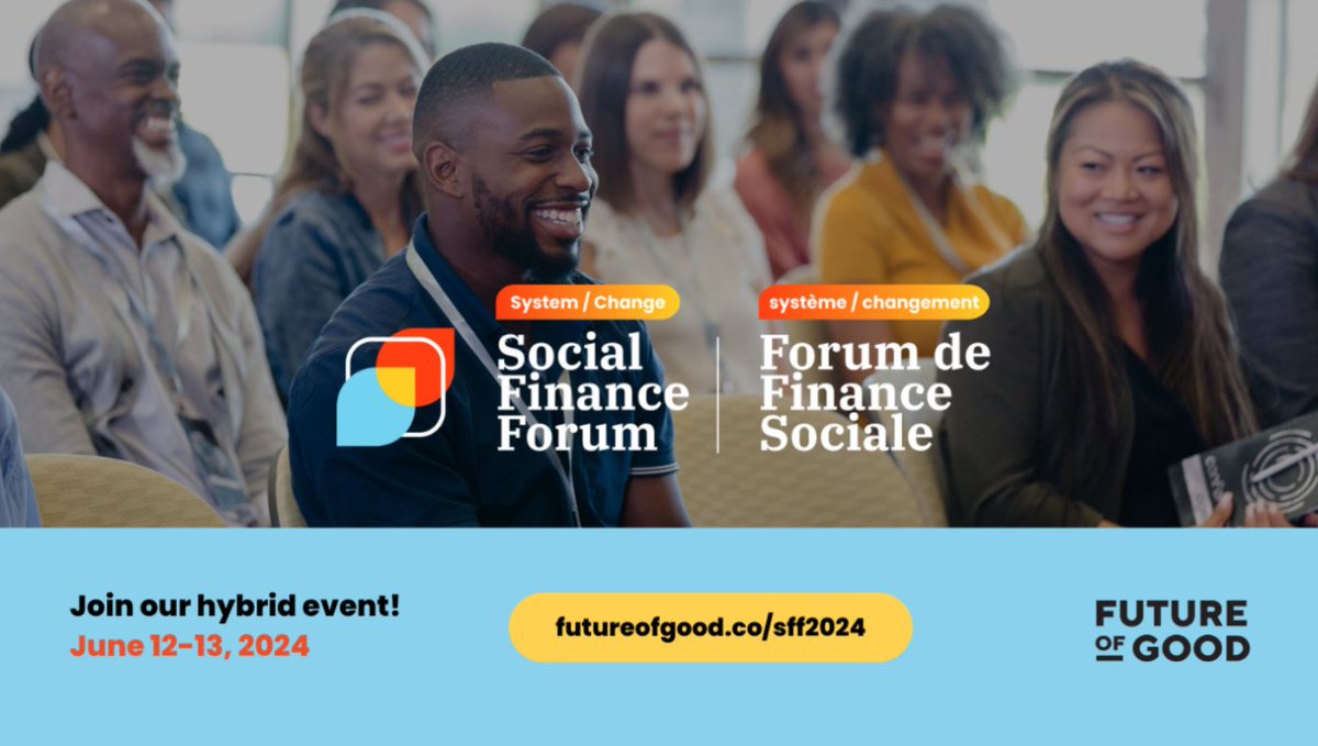 🗓️Mark your calendars for June 12th to 13th! <a href="/futureofgood/">Future of Good</a>  invites you to the 2024 Social Finance Forum – a digital-first experience with five in-person community hubs across the country!

👇Register here:
futureofgood.swoogo.com/sff-2024 
#socialfinanceforum #sff2024