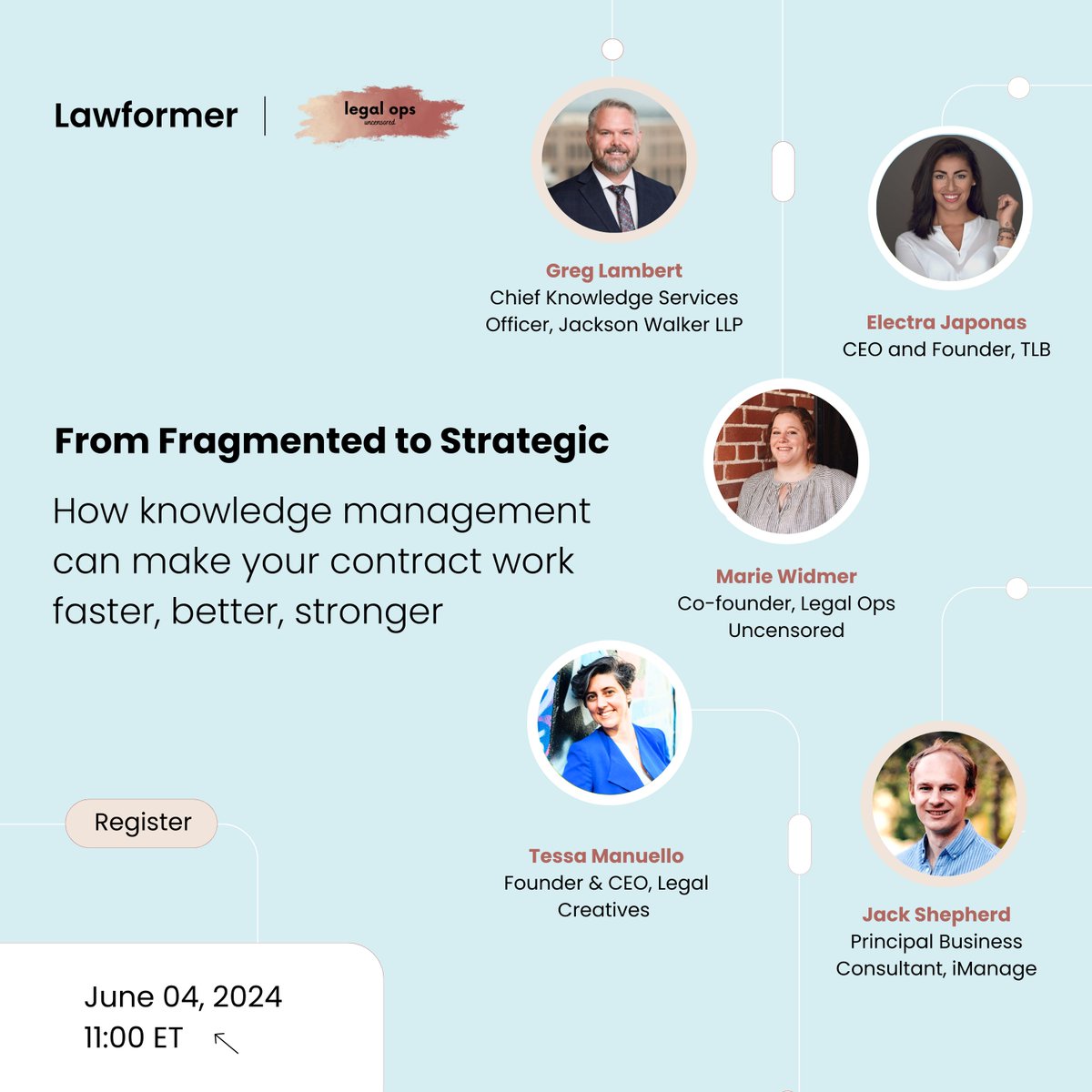 ⏰ Happening tomorrow ⏰

In this practical webinar, you'll learn how to capture your team's collective knowledge, build customised libraries and templates and provide instant access to approved language and negotiation playbooks. 

🔗 Join: lnkd.in/d3y6CJ-a

#Knowledge