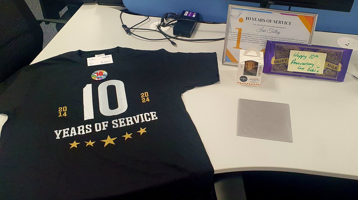 iantol147's tweet photo. Today I'm celebrating 10 years service with Ingeus. Truly overwhelmed with the messages and kind gifts from the team. Here's to many more years working for the APM/Ingeus family. #enablingbetterlives #WeAreIngeus #wigan https://t.co/22B3UtUHtj