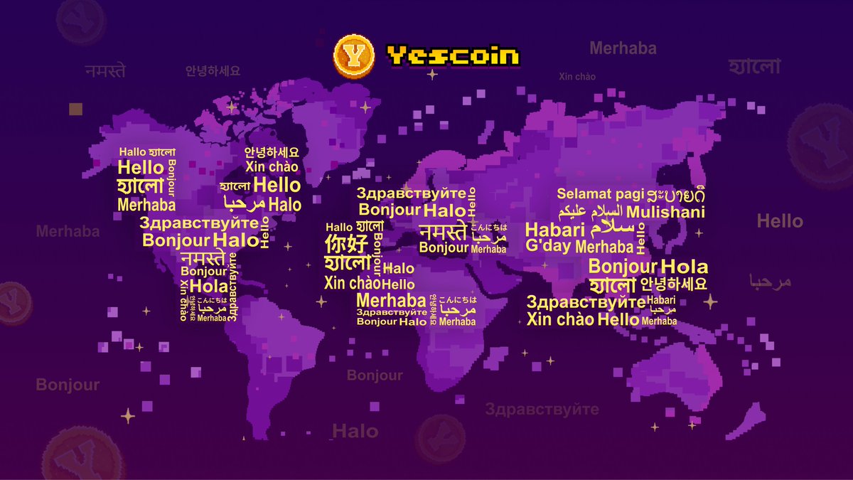 Yescoin is a global community from the first day We envision a future: Every voice is heard Every culture is honored Every one has crypto in their pocket💎 Connect the world Lower the barriers Bring the next billion to Web3 Yes, a multi-language Yescoin bot is coming. Hello,