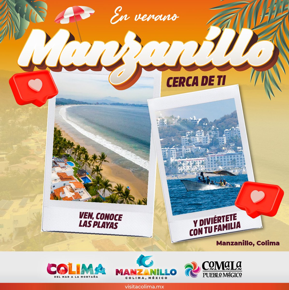 ¡Este verano, tráete a la familia a las playas de Manzanillo! 🏖️ 
Juegos, sol y pura diversión para todos. ¡Manzanillo los espera! 🌞