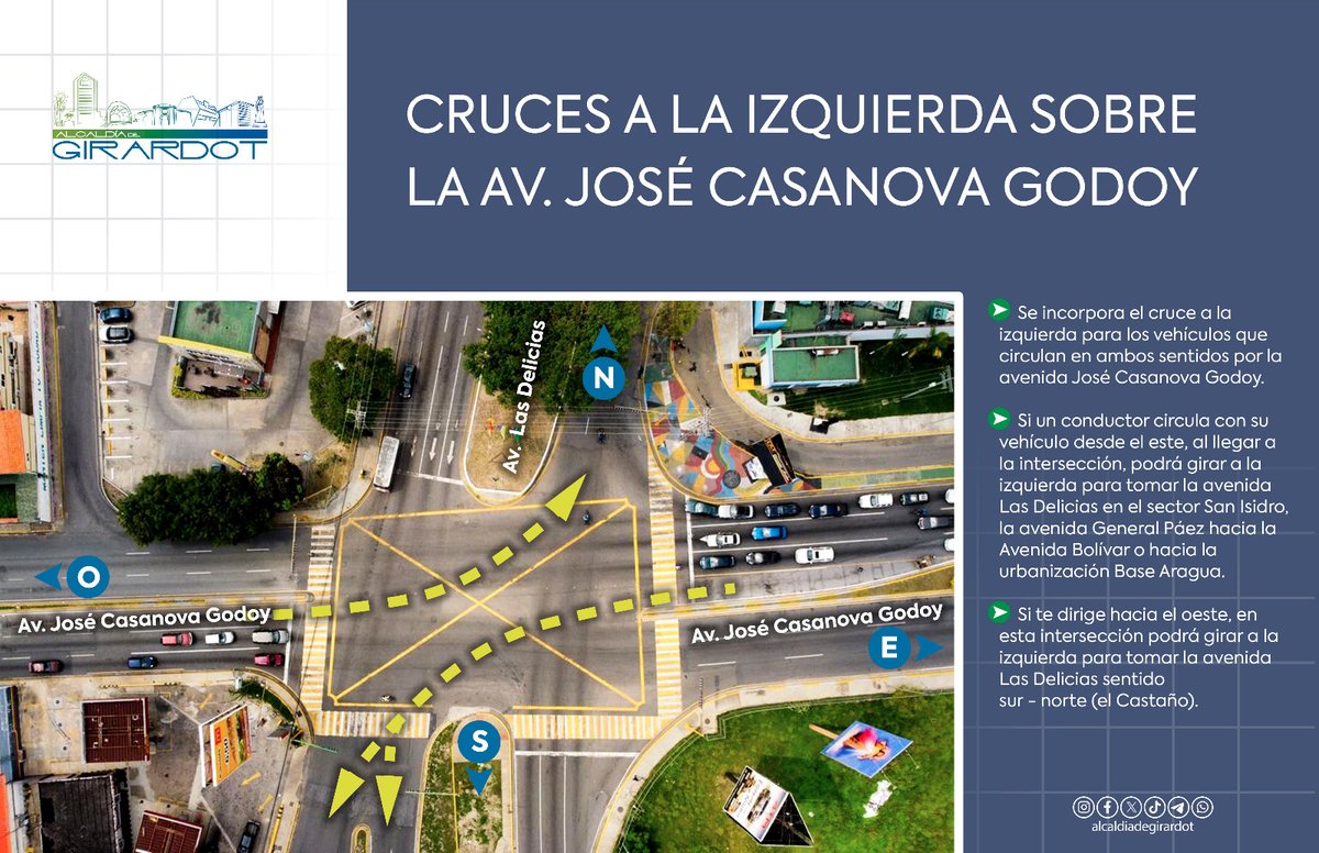 #Enterate 📢 Implementan un nuevo esquema de movilidad vehicular en las Avenidas Casanova Godoy y Las Delicias 🚙🚗

👉n9.cl/p2hgf 👈

<a href="/RafaelMaracay21/">Rafael Morales</a> 
#Maracay