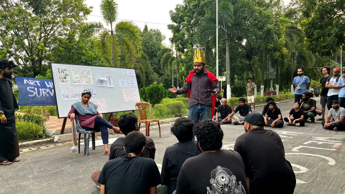 SrftiO's tweet photo. "There may be times when we are powerless to prevent injustice, but there must never be a time when we fail to protest." (Elie Wiesel). Screengrabs from the street play titled "VOICES UNSEEN" directed by Faseen Mukhtar.

#srftiunderprotest #saynotocctv https://t.co/G38lzXdJds