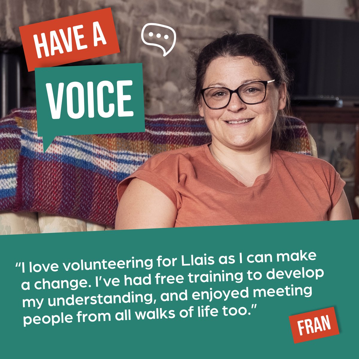 Llais_Wales's tweet photo. We're celebrating our volunteers at Llais!
Fran has volunteered for Llais for almost a year, and has…
✅ Been supported to share her experience with the healthcare system
✅ Received free training
✅Helped make a difference for the future of her community
#HaveAVoice and volunteer with Llais 👉 https://t.co/gtQASHrCKK
#VolunteersWeek