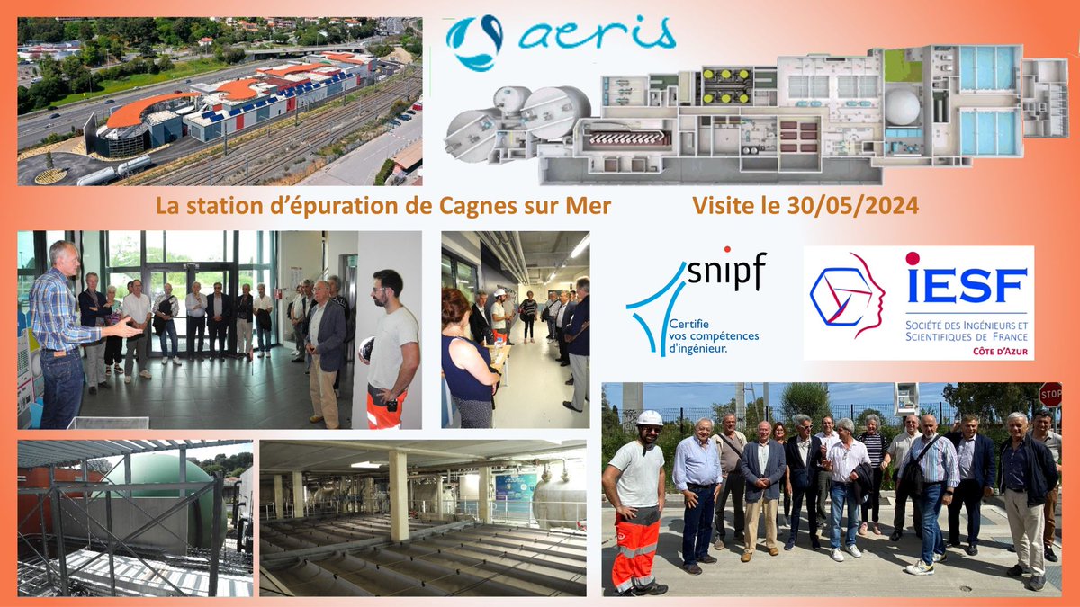 Au programme la semaine dernière 2 Visites industrielles passionnantes: Airbus Helicopters à Marignane le 29 Mai et la station de traitement des eaux usées de Cagnes sur Mer (Aeris) le 30 Mai