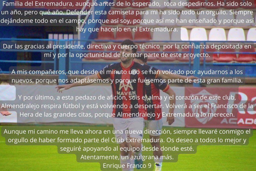 Muchas gracias <a href="/CDExt1924/">CD EXTREMADURA</a> 🔴🔵