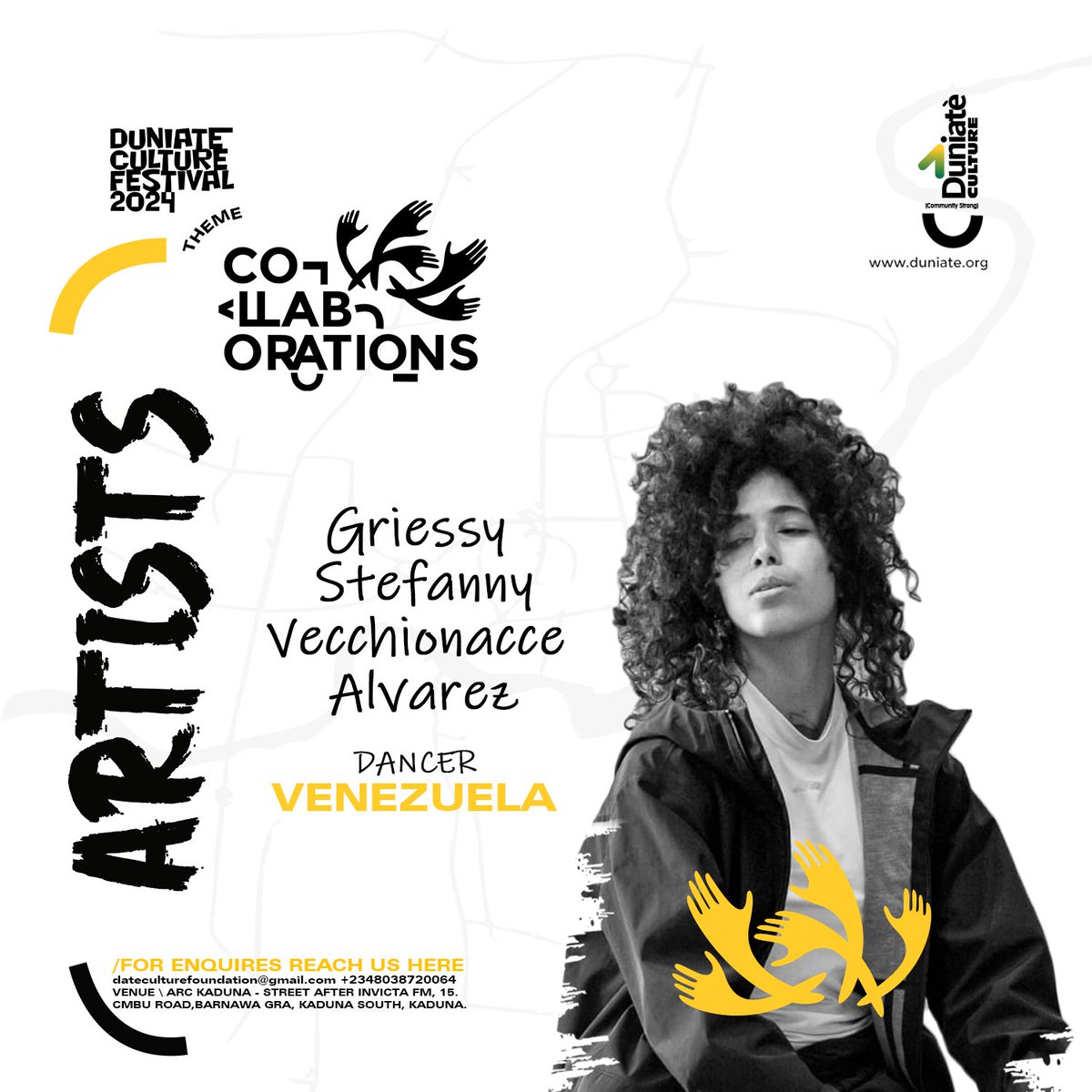 DuniateCulture's tweet photo. Meet Greissy Stefanny Vecchionacce Alvarez
Dancer, researcher and creator of the movement. Her country of origin is Venezuela 
As a teacher she has been able to teach in Venezuela, México, She is a restless spirit who is always on a personal quest https://t.co/MIaOjxl4Su