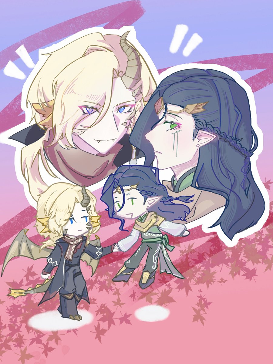 wolfhanasa's tweet photo. ＃BSD Dragon and elf https://t.co/LEgZCa9upf