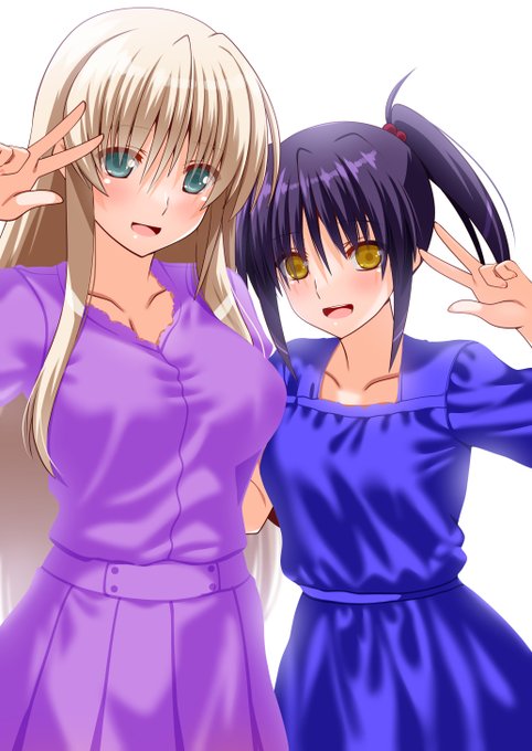 pixivのお任せビキニプランでリクエスト頂いた魔法戦記リリカルなのはForceよりリリィとアイシス。服着た差分。はじめ黒い服にしてたんだけど、喪服感があったので色変えた。リリィ&アイシスビキニ! | えんご #pixiv  