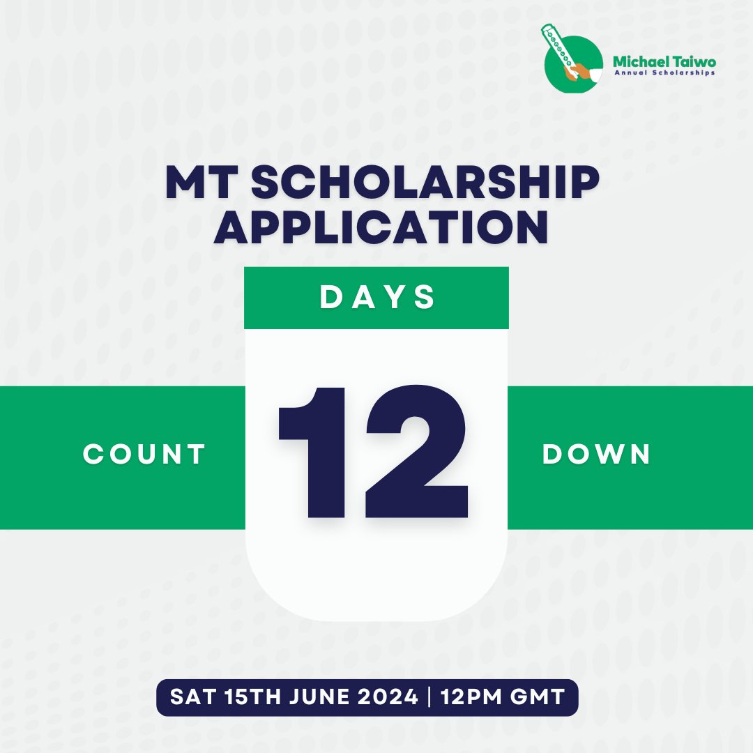 MtScholarships's tweet photo. More donations = More Scholars accommodated. Your donation to this noble cause will be immensely appreciated
๐https://t.co/NtOmVxhzYq
#MTScholarshipApplication
#Education
#GraduateSchool
#ApplyNow
#Scholarship https://t.co/wTTmDj3l4c