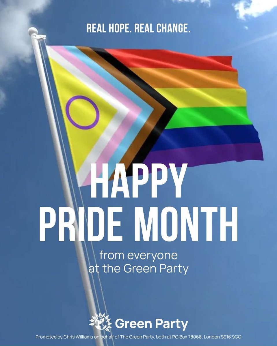 🏳️‍🌈🏳️‍⚧️ Happy Pride Month from us all at the Green Party 💚