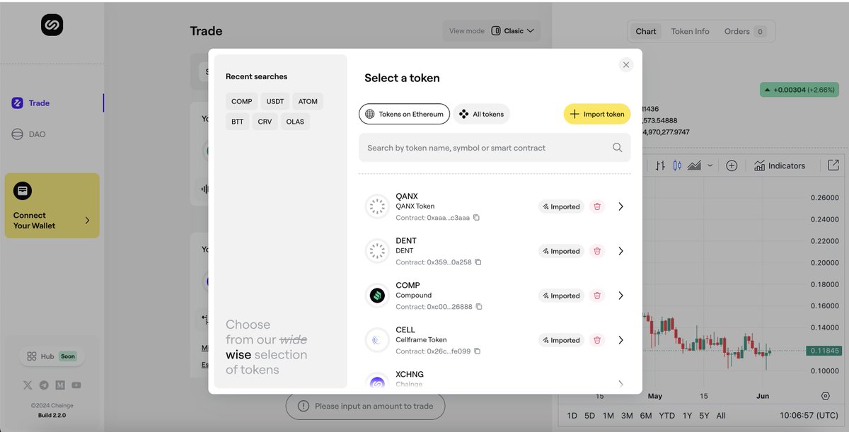 FinanceChainge's tweet photo. With the new Custom Token Import feature, you can now add any token on any chain on https://t.co/qdQ9djB9Hn

💎 What gems are you adding to your portfolio today?