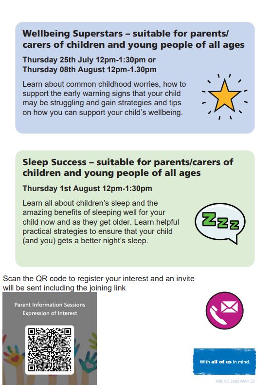 PATKingsSchool's tweet photo. Learn more about how you can support your child’s wellbeing and mental health through childhood, the teenage years &amp; beyond. Join the CAMHS Future in Mind mental health support team for their virtual information sessions. #WellbeingSuperstars #SleepSuccess @allofusinmind https://t.co/mOjEbTCpGY