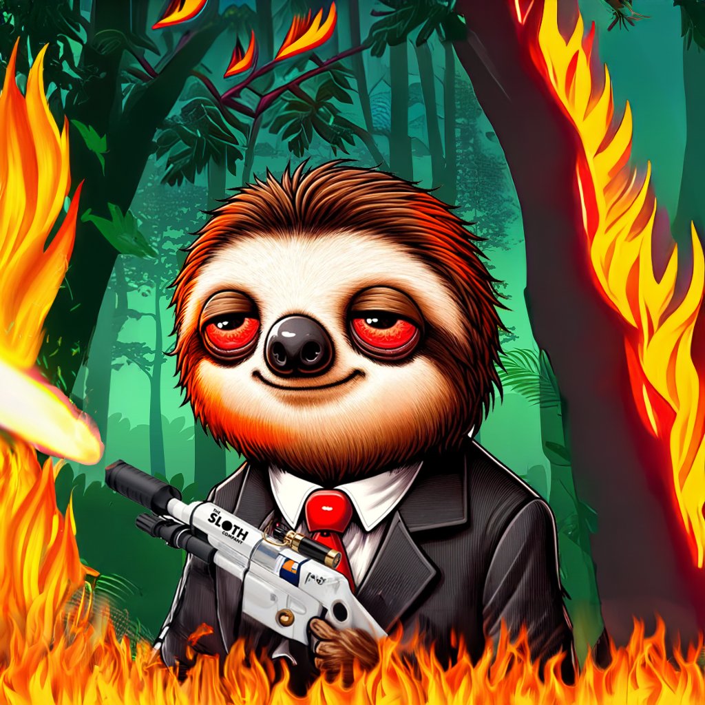 Sleepy eyed from his slovenly slumber, $SLOTH is eager to start more forest fires. Pump $SLOTH to 0.06 and he’ll burn another $1m! 🔥 

#cryptocurrency #memecoins #communityfirst #bullrun