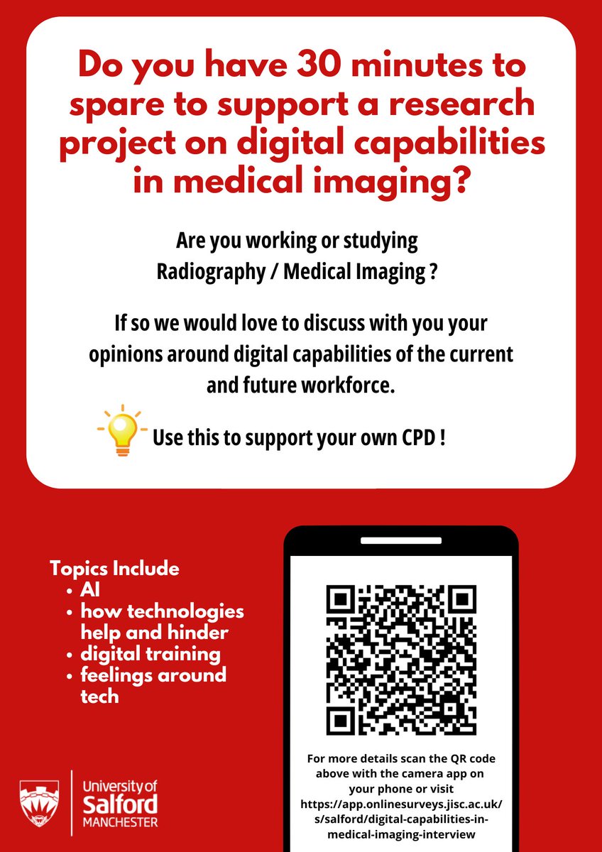mercer_claire's tweet photo. We look forwards to hearing from you as we progress our research into #digitalcapabilities of the #radiography workforce. @SoRStudentReps @SCoRMembers https://t.co/nOjA7t2pNg