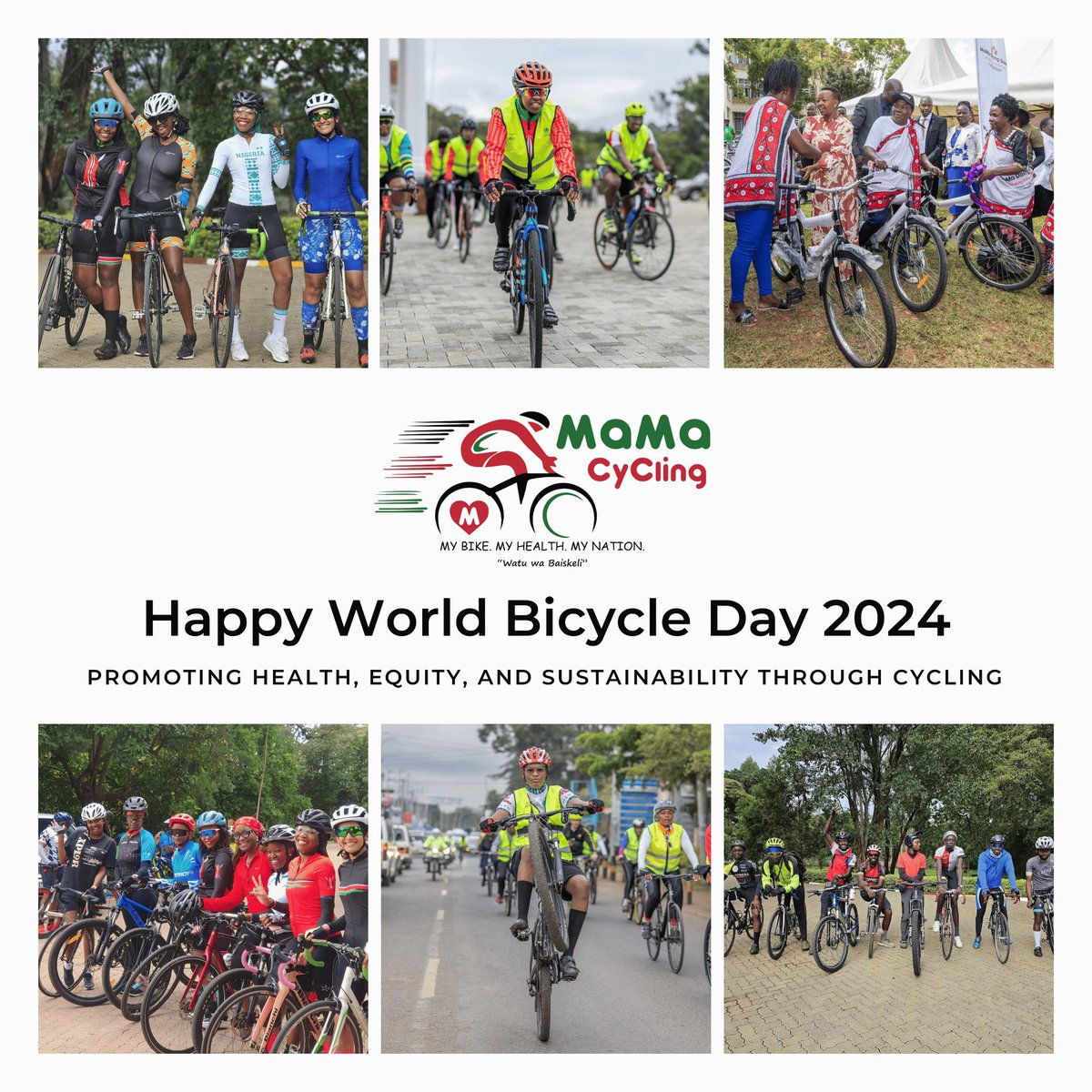 Celebrating the power of the bicycle! This World Bicycle Day, let's embrace cycling as a simple, sustainable solution for a healthier nation and empowered communities. #WorldBicycleDay #SustainableTransport #EmpowermentThroughCycling #ShareTheRoad