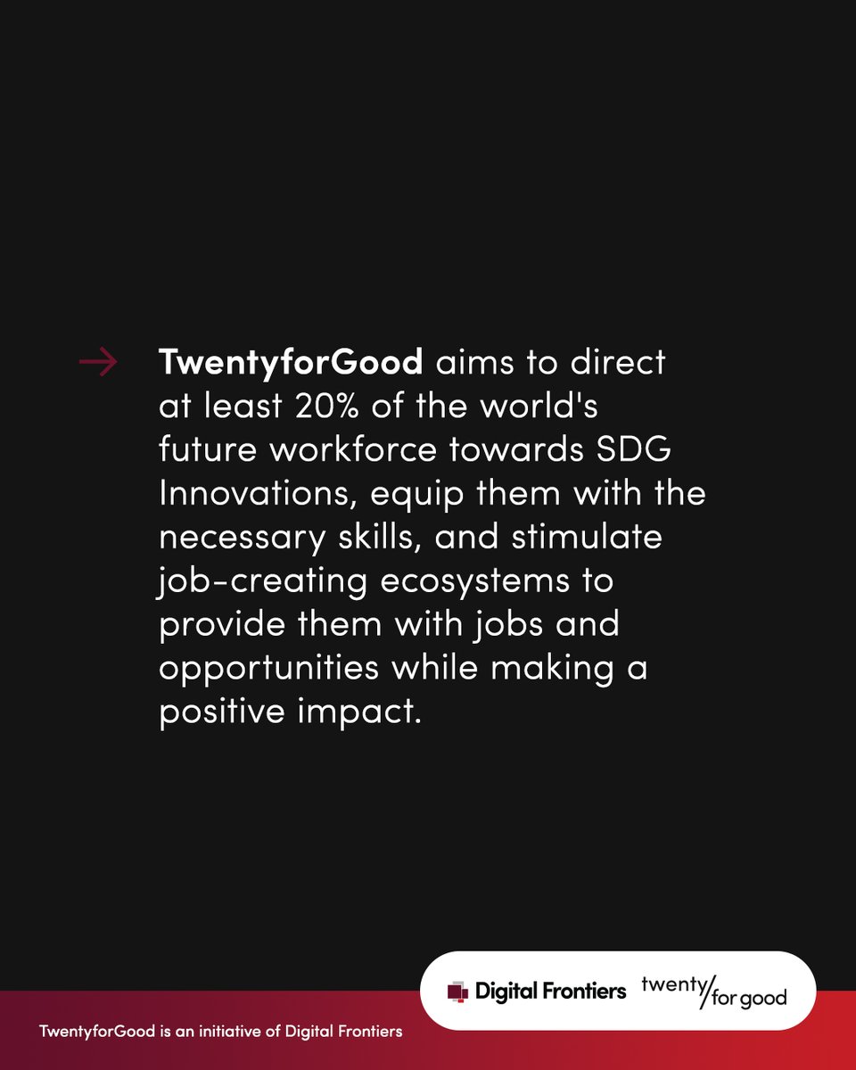 #TwentyforGood A new movement aims to drive 20% of the world's future jobs toward solving the world’s greatest challenges. 1/