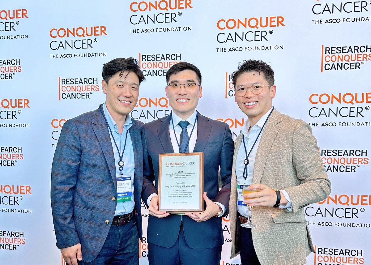 Tony Hung (@tonyhungmdmba) on Twitter photo Humbled to share this special moment with - <a href="/AlanHoMDPhD/">Alan Ho</a> Winston Wong. Grateful to <a href="/ConquerCancerFd/">Conquer Cancer, the ASCO Foundation</a> <a href="/JNJHealthEquity/">Johnson & Johnson Health Equity</a> - the CDA is a testament to the power of mentorship - Thanks to my mentors <a href="/JunMaoMD/">Jun J. Mao</a> Drs. Pfister, Weng, Kuperman, Panageas, <a href="/Chaosdyna/">Tingting Zhang</a> & <a href="/MSKCancerCenter/">Memorial Sloan Kettering Cancer Center</a> 🥂 Humbled to share this special moment with - <a href="/AlanHoMDPhD/">Alan Ho</a> Winston Wong. Grateful to <a href="/ConquerCancerFd/">Conquer Cancer, the ASCO Foundation</a> <a href="/JNJHealthEquity/">Johnson & Johnson Health Equity</a> - the CDA is a testament to the power of mentorship - Thanks to my mentors <a href="/JunMaoMD/">Jun J. Mao</a> Drs. Pfister, Weng, Kuperman, Panageas, <a href="/Chaosdyna/">Tingting Zhang</a> & <a href="/MSKCancerCenter/">Memorial Sloan Kettering Cancer Center</a> 🥂
