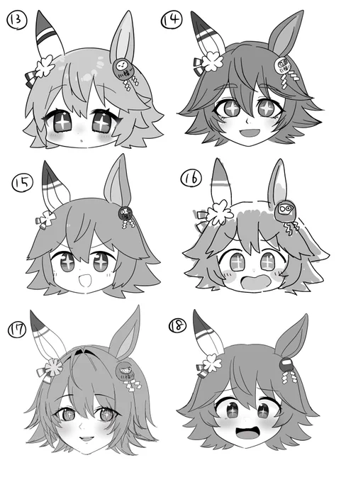 第2弾、10名の方の分描かせていただきましたー!!
再現率低くて申し訳ない…わかるかな? 