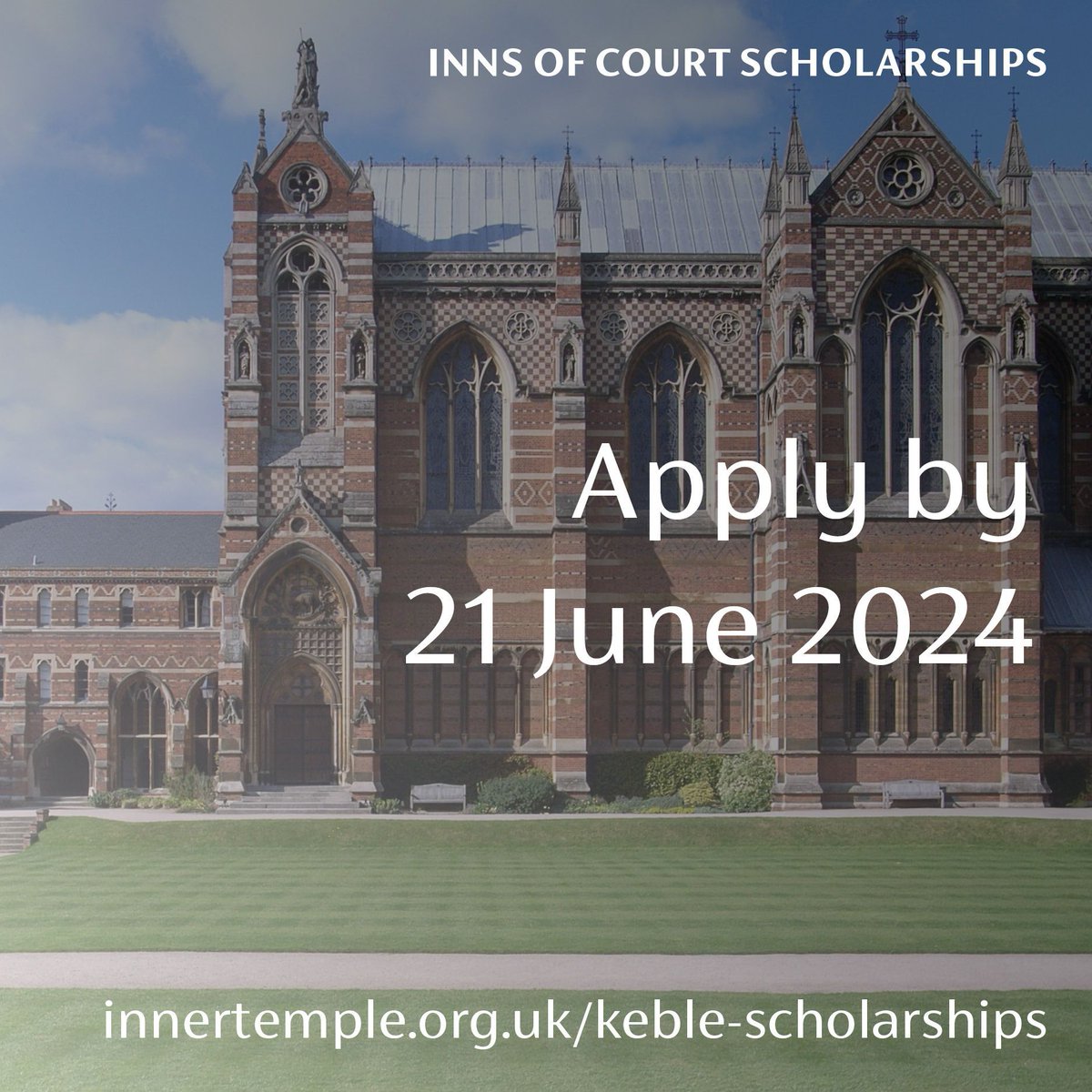 🎓Applications to the Inns of Court Scholarships are open!🎓

The Inns of Court scholarships are offering fully-funded places on the South Eastern Circuit Advanced Advocacy Course at Keble College, Oxford (27-31 August). 

Don't miss out on a fantastic opportunity!