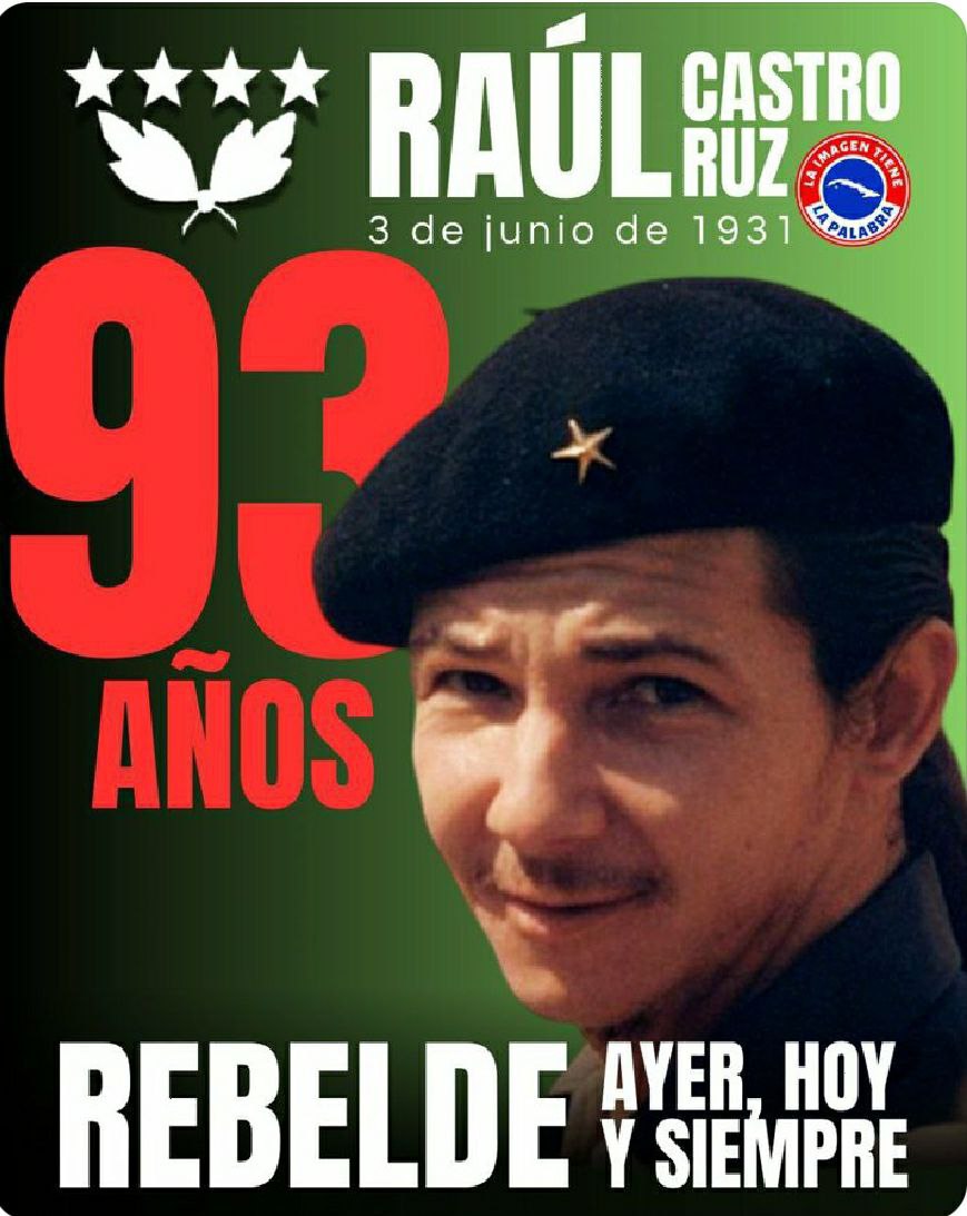 @glamurcubano @DrRobertoMOjeda @PartidoPCC @DiazCanelB @Reylope13 @AmarisAylaQba @AmaliaR622 @MryRodrguez4 @Giro5O @MaraSil46 @raudel_leon @PatriaNuestra3 #RaúlEsRaúl. Por Siempre con #Cuba y con los cubanos de #FidelPorSiempre. FELICIDADES!! #IslaRebelde.